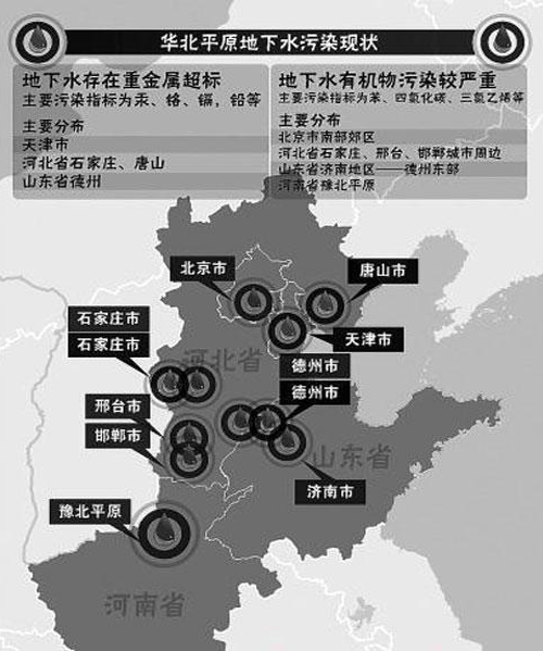 华北地下水污染分布图